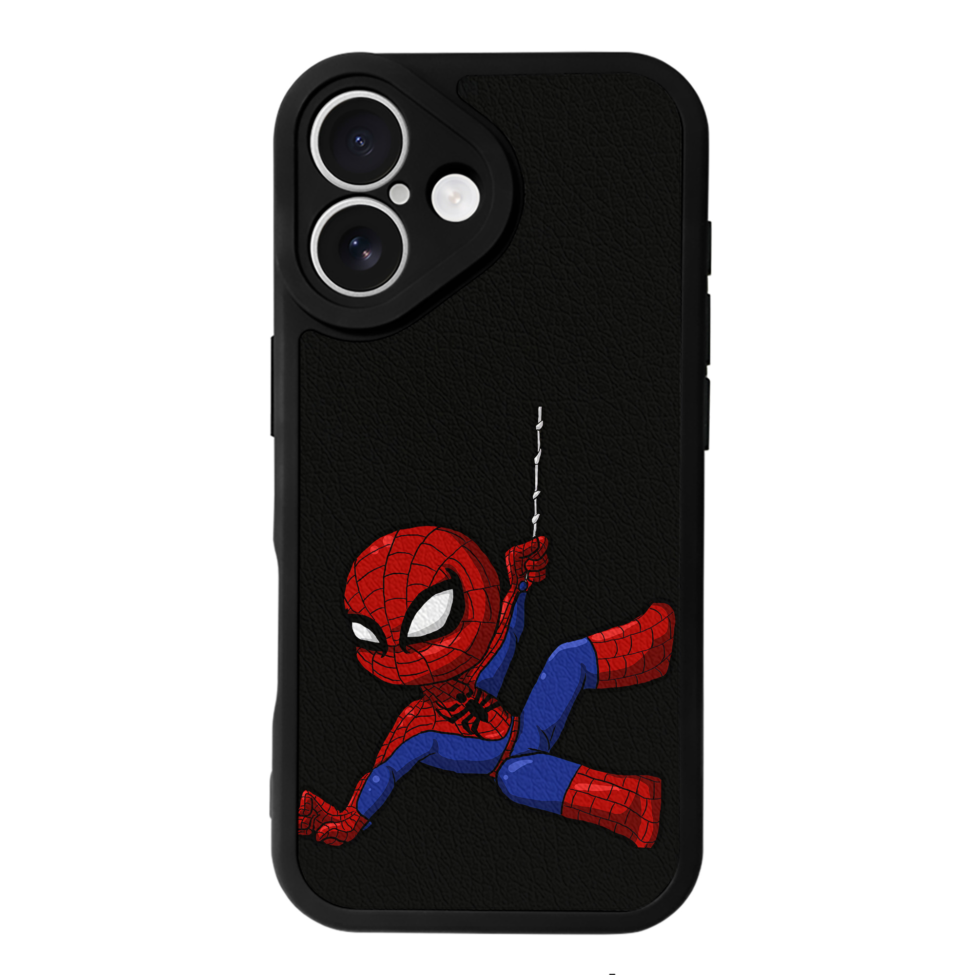 Spider Man スパイダーマン 【iPhone 16シリーズ対応】シリコンスマホケース（レザー調） 材質：シリコン